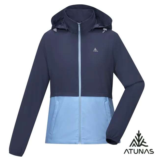 【ATUNAS 歐都納】女款蚊瘋不動涼感輕薄風衣外套(A1GA2509W霧藍/深藍/防蚊/驅蚊/防曬抗UV/戶外/休閒露營)