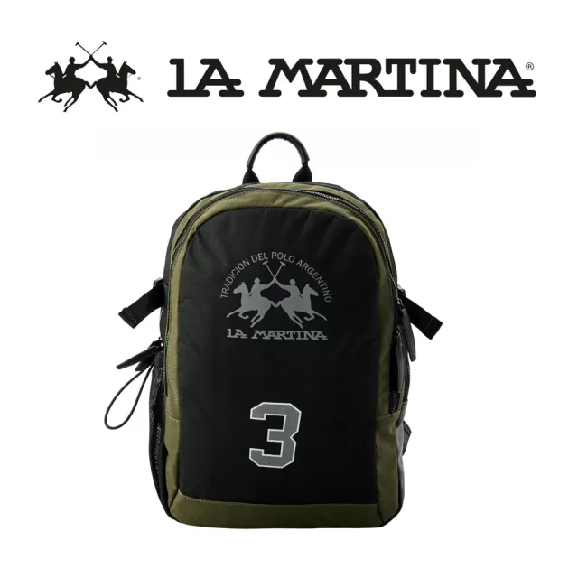 【LA MARTINA】義大利原裝進口 頂級運動後背包 0971T(黑色)