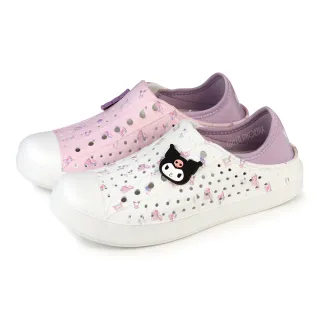 【HELLO KITTY】KUROMI 酷洛米 洞洞鞋 穆勒鞋 半拖鞋 雨鞋 防水鞋 懶人鞋 輕量(紫色、白色)
