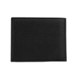 【BALLY】Ribbon 紅白條紋牛皮對開證件照短夾(黑色)