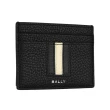 【BALLY】Ribbon 黑白條紋牛皮4卡卡片夾/名片夾(黑色)