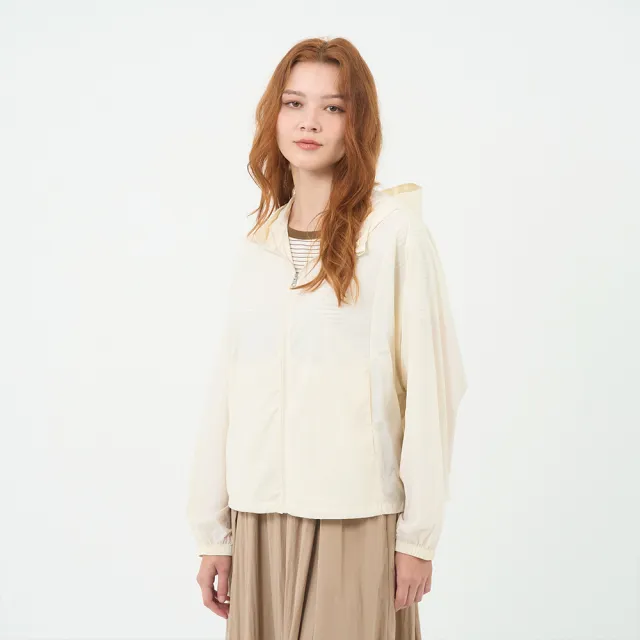 【GIORDANO 佐丹奴】女裝抗UV涼感連帽外套 G-Motion Tennis系列(03 奶白)