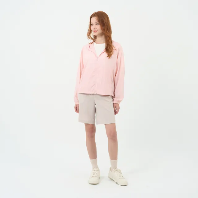 【GIORDANO 佐丹奴】女裝抗UV涼感連帽外套 G-Motion Tennis系列(37 桃皮粉紅)