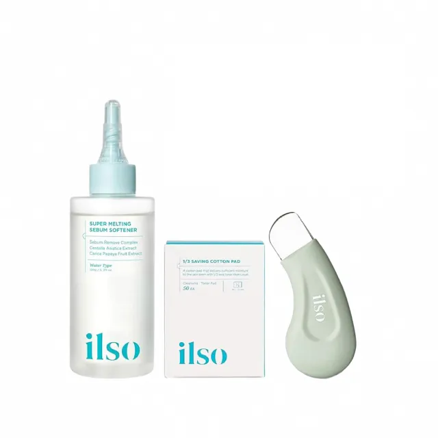 【ilso】粉刺調理黑頭導出液組合(導出液150ml+超薄服貼棉片40片+黑頭鏟)