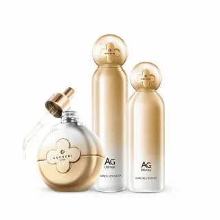 【cocochi】AG極緻奢養保濕露+AG極緻奢養活膚乳+AG極緻奢養精華液(120ml+100ml+40ml)