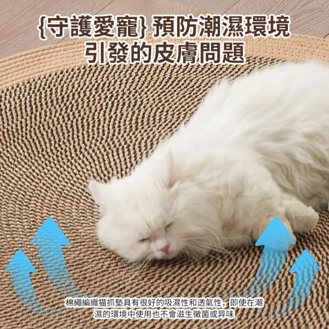 超大耐抓貓抓墊 60cm 可磨爪貓咪地墊 耐磨防屑防潮可水洗 貓抓地毯 可懸掛手提收納