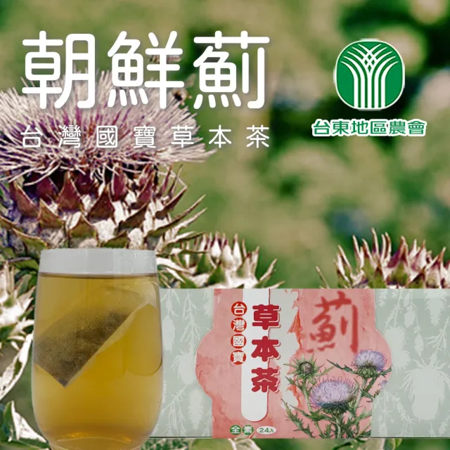【農會】台東地區農會 綠島特產草本茶 雞腳刺茶X1盒(3gX20入/盒. 朝鮮薊.全素)