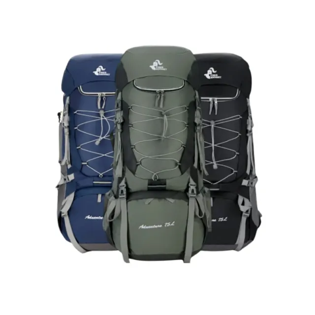 【May Shop】超大容量防水包 雙肩包 75L登山包 徒步旅行包贈防雨罩(附防雨罩)