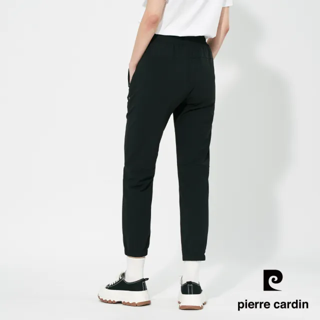 【pierre cardin 皮爾卡登】網路獨家 女款 冰絲涼感束口款速乾褲-黑色(8257884-99)