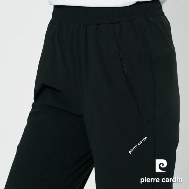 【pierre cardin 皮爾卡登】網路獨家 女款 冰絲涼感束口款速乾褲-黑色(8257884-99)