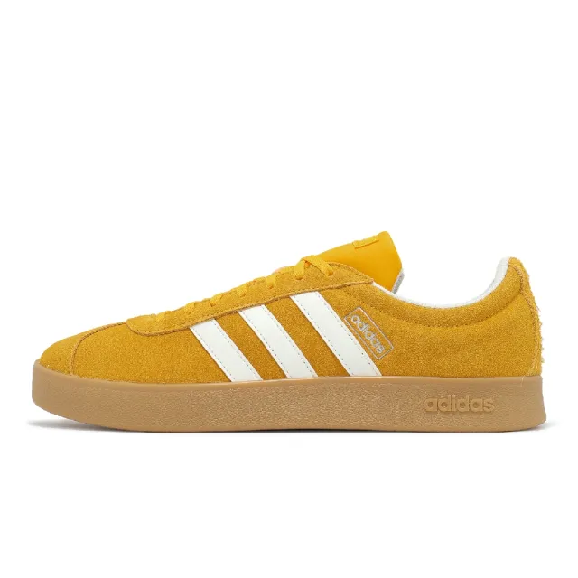 【adidas 愛迪達】休閒鞋 VL Court Classic 男鞋 女鞋 黃 白 麂皮 復古 愛迪達(JS4593)