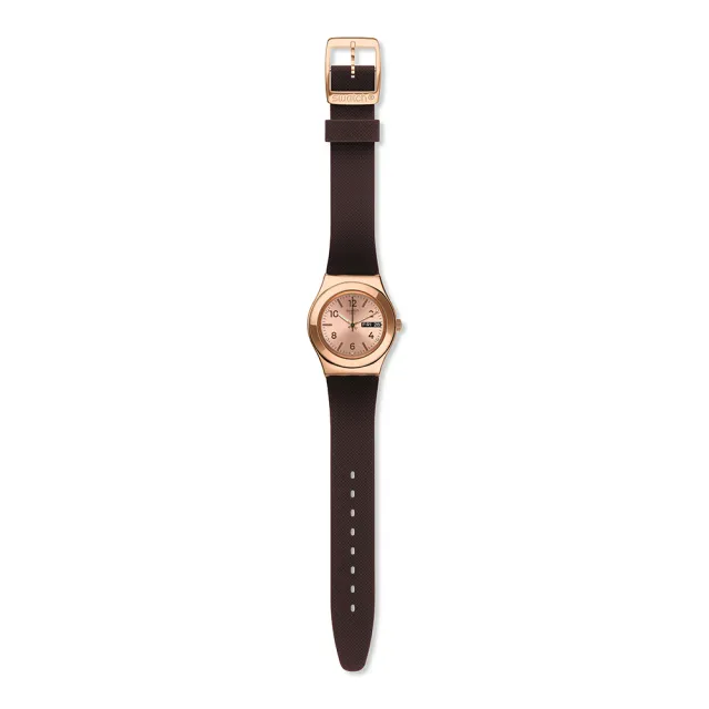 SWATCH】BROWNEE 金屬手錶/女錶/瑞士製造YLG701(33mm) momo購物網