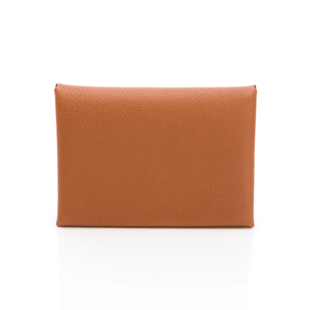 【Hermes 愛馬仕】Calvi Duo Compact card holder(棕)