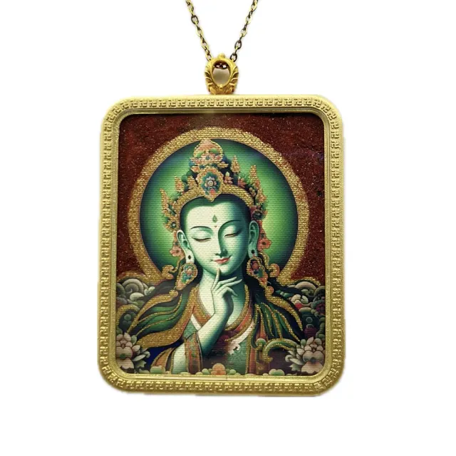 【藏古祥館】綠度母唐卡A0064(綠度母 唐卡 平安 吉祥)