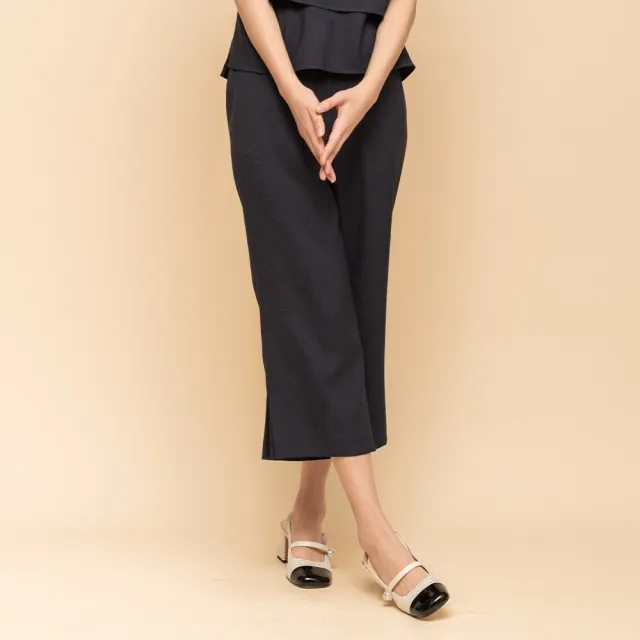 【perng yuh 芃諭名品】藍霧微柔 七分 寬管褲(2025 SS Collection|4A春夏新品上市)