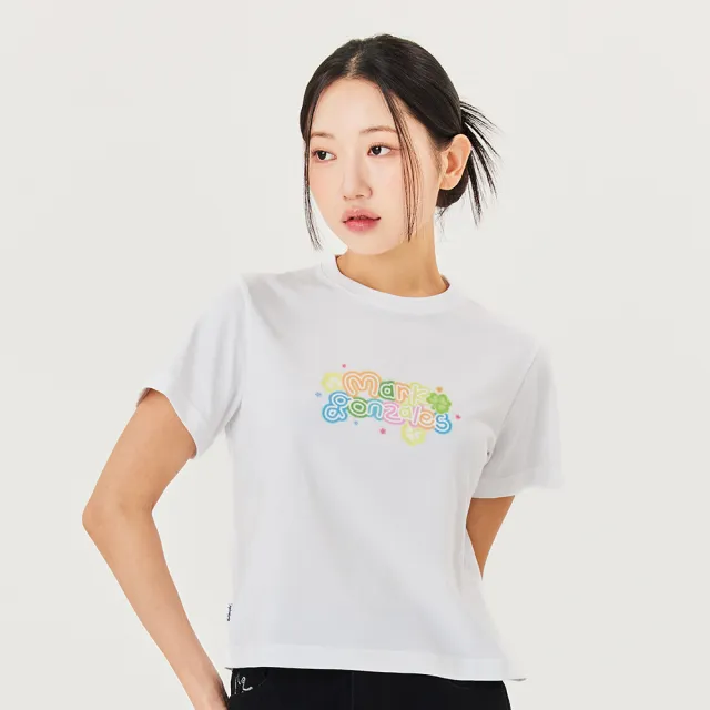 【Mark Gonzales】女裝春日 MG LOGO 短版T恤-白色
