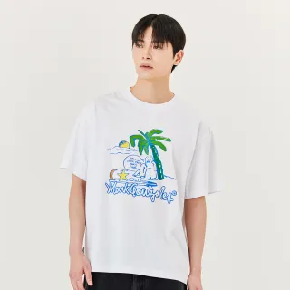 【Mark Gonzales官方旗艦】男女同款 涼感夏日棕櫚樹T恤-白色
