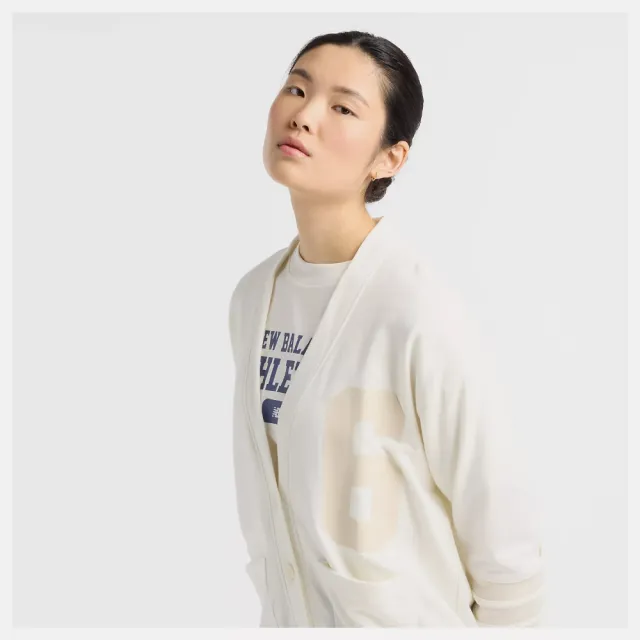 【NEW BALANCE】NB 外套 女 棉質 刷毛 美規 米白 WT51515SST