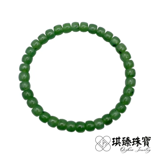 【琪臻珠寶】天然和田玉碧玉算盤珠手串手珠(6mm算盤老型珠_和闐玉_隨機出貨_618狂歡節_限時搶購)