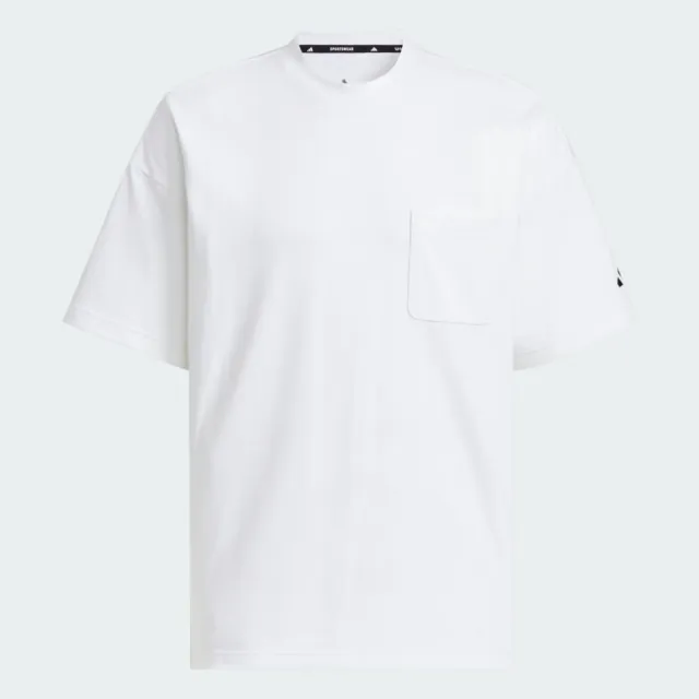 【adidas 愛迪達】Pocket Tee 男 T恤 運動上衣 休閒短袖 白 亞版(JM2027)