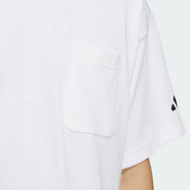 【adidas 愛迪達】Pocket Tee 男 T恤 運動上衣 休閒短袖 白 亞版(JM2027)