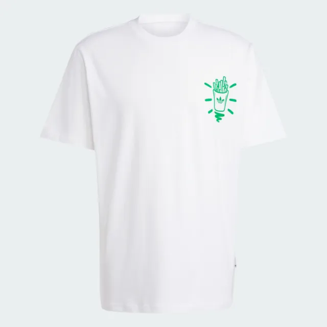 【adidas 愛迪達】Q12 Ts Street B 男 T恤 運動上衣 休閒短袖 白 綠 亞版(JD0677)