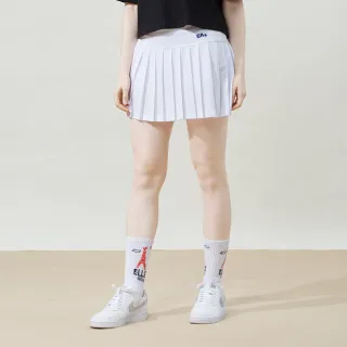 【ELLE ACTIVE】女款 純色百褶短裙/褲裙-白色(EA25S2W2102#90)