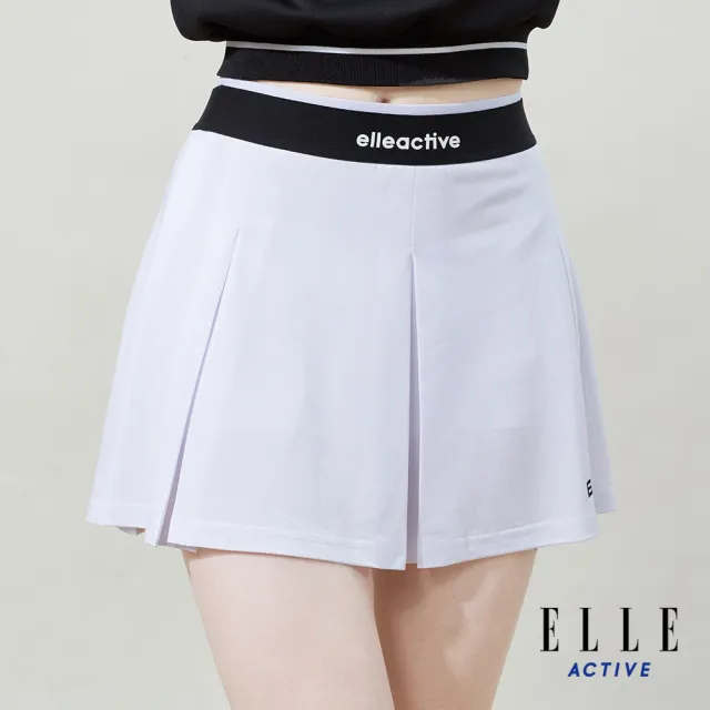 【ELLE ACTIVE】女款 純色百搭短裙/褲裙-白色(EA25S2W2101-90)