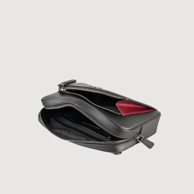 【BRAUN BUFFEL 德國小金牛】維克多-CNY 手拿包-黑色(BF567-03-BK) 男包送禮推薦