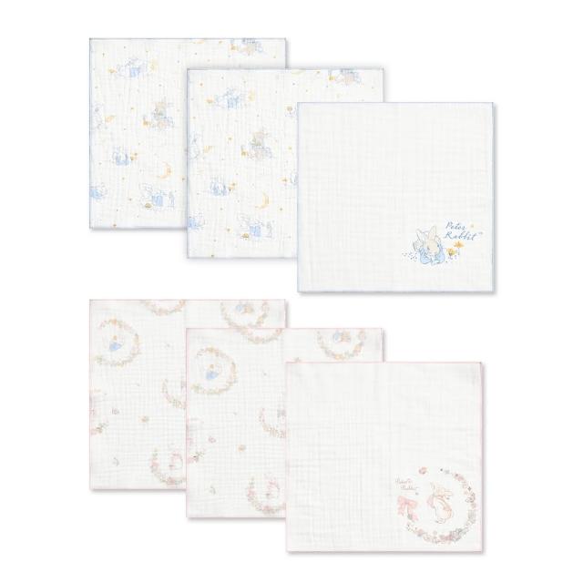 【奇哥】比得兔天絲三層紗布方巾3入 30×30cm(沐浴巾 拍嗝巾 紗布巾 口水巾)