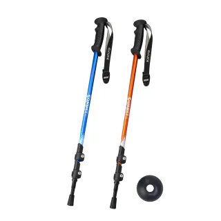 【KINYO】三節鋁合金伸縮登山杖(休閒健行/收納/好攜帶/戶外休閒/伸縮杖 TP-6010)