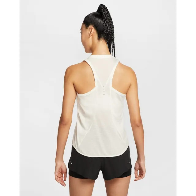 【NIKE 耐吉】背心上衣 運動背心 Dri-FIT 女款 AS W NK SWIFT DF TANK TOP 米白色(HQ0621133)