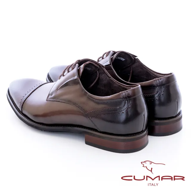 【CUMAR】時尚紳士 精緻穿搭真皮紳士鞋(咖啡色)