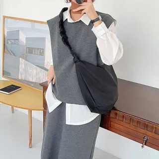 【MoonDy】雙11 斜背包 尼龍斜背包 尼龍包 斜背包女 半月包 側背包女生大容量 通勤包 書包  側 