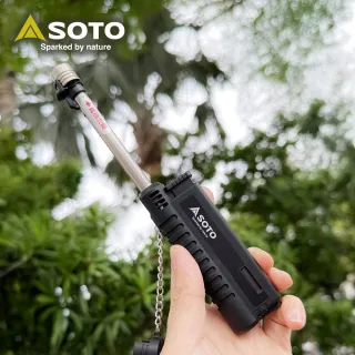 【SOTO】伸縮防風點火器-黑色 ST-480CBKEXP(填充式打火機)