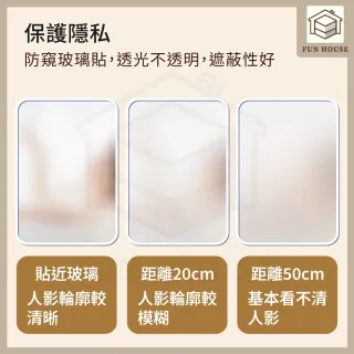 【FUN HOUSE】無膠靜電玻璃貼-4入組(窗戶玻璃貼 靜電貼 防窺玻璃貼 靜電玻璃貼 霧面玻璃貼 玻璃靜電貼)