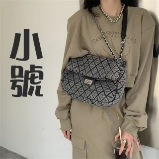 【MoonDy】雙11 包包女 小香風包包 鏈條包包 大包包 菱格包包 洗水牛仔布包包 流浪包包 肩背包 