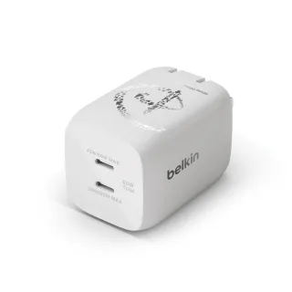 【BELKIN】BOOST↑CHARGE™ 雙 USB-C GaN PPS旅充65W-迪士尼系列(WCH013dqWH-DY)