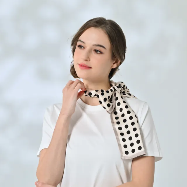 【Royal Silk】多款印花100%蠶絲緞面長條絲巾