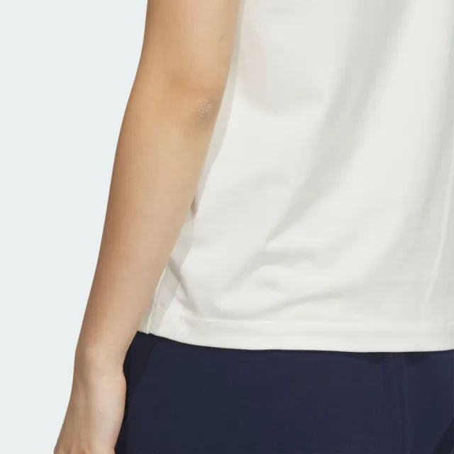 【adidas 愛迪達】Logo Ss Tee 女 T恤 運動上衣 休閒短袖 米 亞版(JL6284)