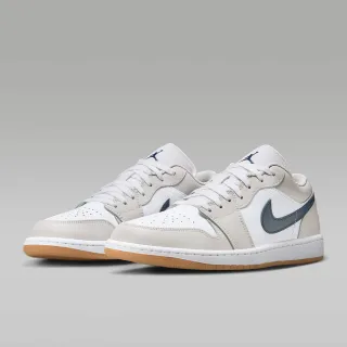 【NIKE 耐吉】休閒鞋 男鞋 運動鞋 喬丹 AJ AIR JORDAN 1 LOW 灰白 553558-146
