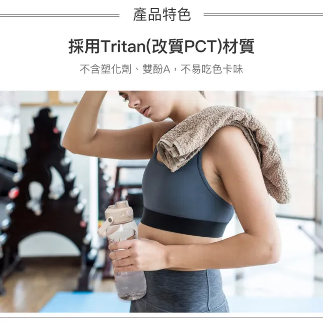 【LocknLock 樂扣樂扣】超值二入組 官方直營 Tritan手提彈蓋流線水壺1000ml(三色任選/Tritan水壺/運動水壺)