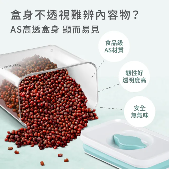 【mo select】超值3入組-可堆疊防潮旋鈕保鮮密封罐711ml+1.7L+2.84L(儲物罐/防潮/收納盒/保鮮盒)