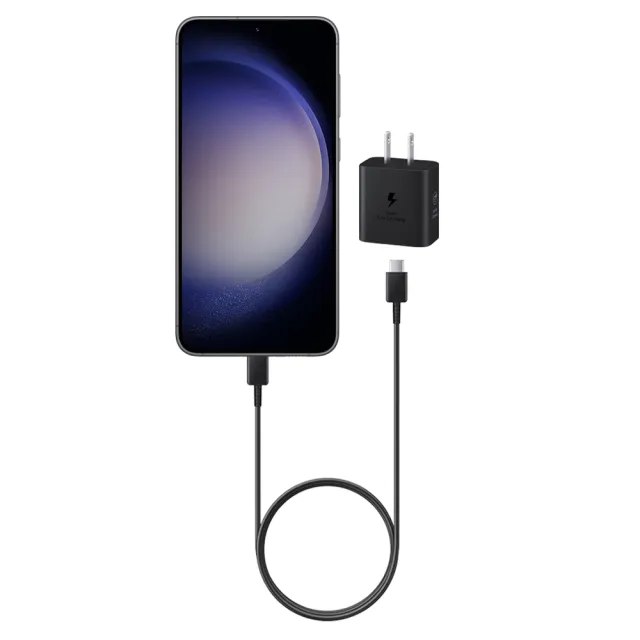 【Samsung 三星】原廠新款 25W 超級快充+雙Type C線組 - 支援S25 S24系列(T2510 / 盒裝)