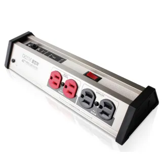 【Castle蓋世特】官方總代理 1開8插 影音設備專用 鋁合金防火防雷淨化濾波轉接器插座-2.7M(鈦灰色)