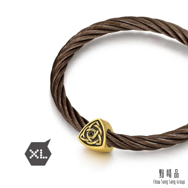 【點睛品】Charme XL 雋勇力量 黃金黑鑽石串珠