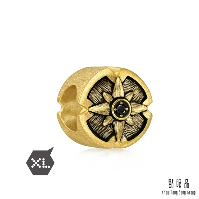 【點睛品】Charme XL 乘風領航 黃金黑鑽石串珠