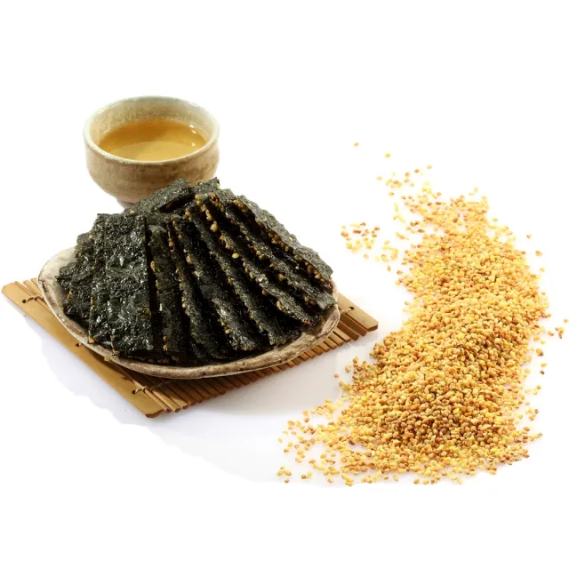 【玉民】台灣契作 黃金蕎麥海苔薄燒 40g/包 3口味(12包組 原味/杏仁/芝麻)
