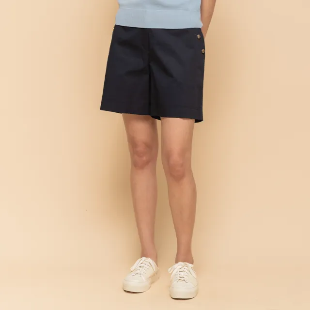 【perng yuh 芃諭名品】率甜自在 釦飾 柔棉短褲(2025 SS Collection|4A春夏新品上市)