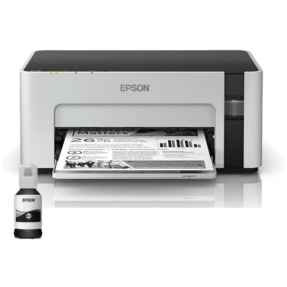 【EPSON】官方直營 搭T03Q100 原廠黑色高容量墨可印8000頁★M1120 黑白高速WIFI連續供墨印表機(2年保固組)